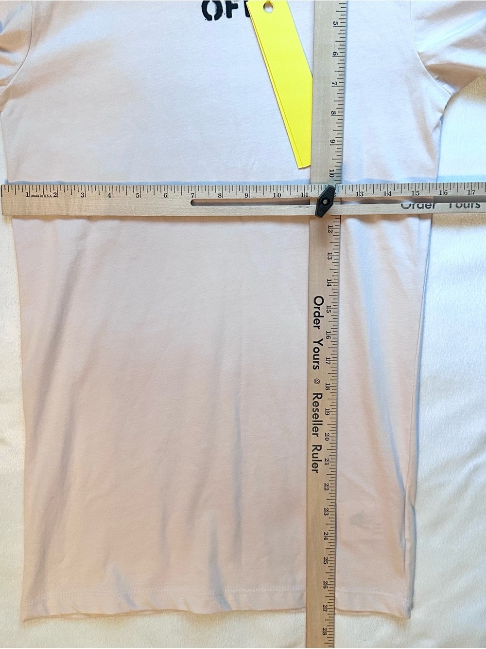 Off White Kids Virgil Abloh 2013 OFF Stamp Basic Tee Dress Girls 8 beige pink - Picture 3 of 11